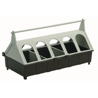 Voerbak duiven met plastic rooster - cm 31x14x15h