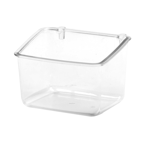 Papegaaipot vierkant plastic haak  - 9x7x6,5cm (127)