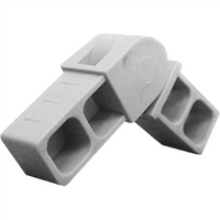 Verbinder 2-weg scharnier (Draaibaar) - Grijs 20x20x1,5mm