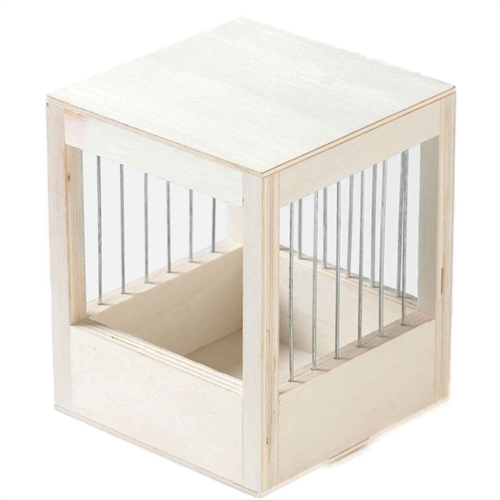 Tralie nestkastje voor kanarie groot 14.5 x 14.5 x 15.5 cm