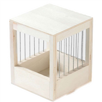 Tralie nestkastje voor kanarie groot 14.5 x 14.5 x 15.5 cm
