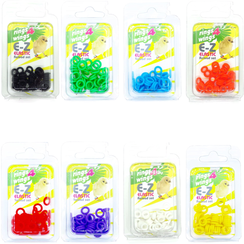 Kleurringen elastisch navulset rood Ø4.5mm